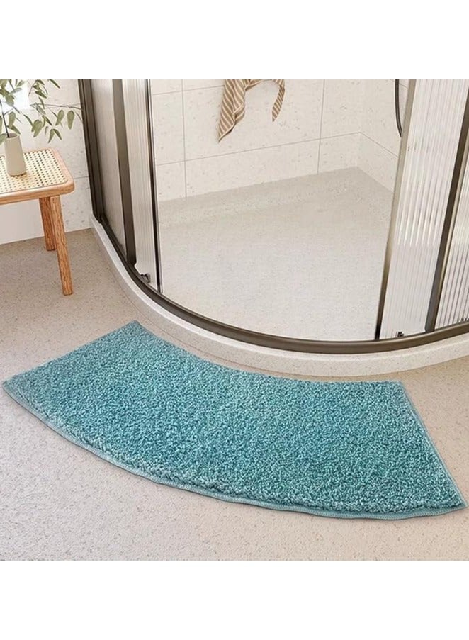 TYCOM Bath Mat, Super Absorbent Bathtub Mat with Non-Slip, Anti-Slip Bathroom Floor Mats and Quick Dry Bath Rug, Thickened,Soft, Easier Clean Carpet (40 x 100 cm Curved)