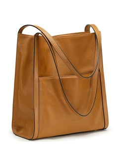 Kattee Women Shoulder Bag Genuine Leather Totes Purses and Handbags Medium Size, Brown  - Image 1