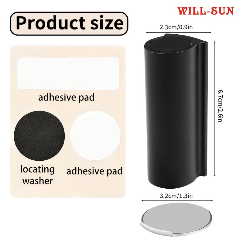 Ultra Narrow Silent Magnetic Door Stopper Anti Collision No Drill Invisible Clip White Indoor Bathroom Toilet - Image 4