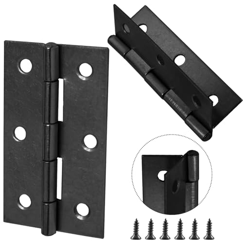 Murtenze 12 Pack 2.5 Inch Door Hinge Cabinet Hinge,Black Butt Hinges Ball Bearing Window Outdoor Hinges with Mounting Screws - Image 5