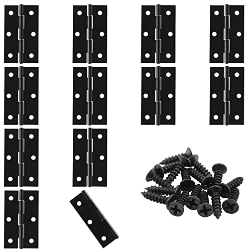 Murtenze 12 Pack 2.5 Inch Door Hinge Cabinet Hinge,Black Butt Hinges Ball Bearing Window Outdoor Hinges with Mounting Screws - Image 1