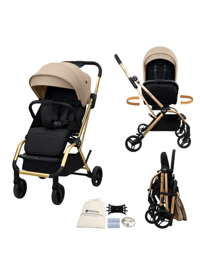 Neobreez Neobreez - Octa 360 Degree Reversible Stroller Compact Travel Stroller - Beige