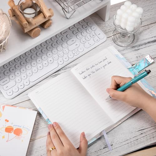 LXWHYP Diary with Lock, A5 Lockable Journal, PU Leather Combination Lock Diary, Lock Diary Planner Organizer for Men and Women, Office Product 8.6 x 5.9 in- Sky Blue - Image 4