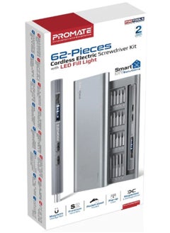 PROMATE 62-Pieces Cordless Electric Screwdriver Kit with LED Fill Light ProTools-62A  - Image 5