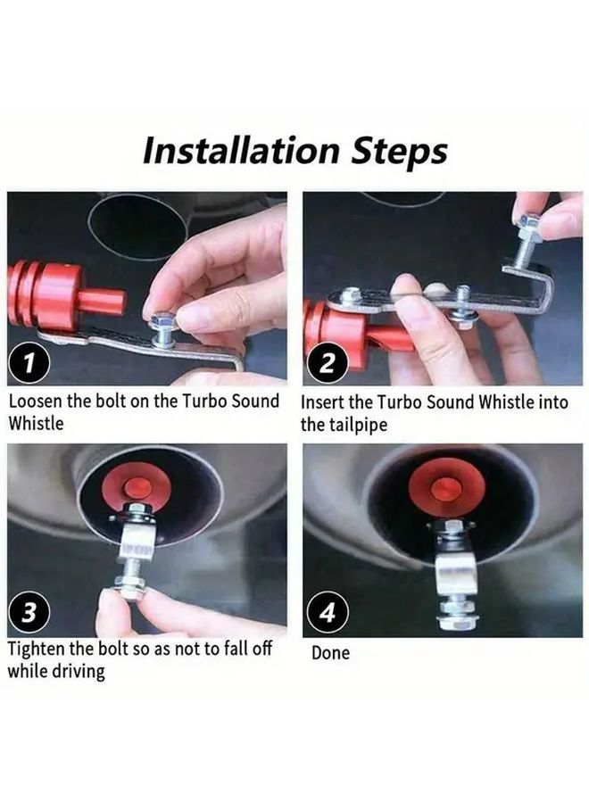Black Universal Car Exhaust Sound Simulator Turbo Whistle Generator For 1 6 2 0L Engine - Image 4