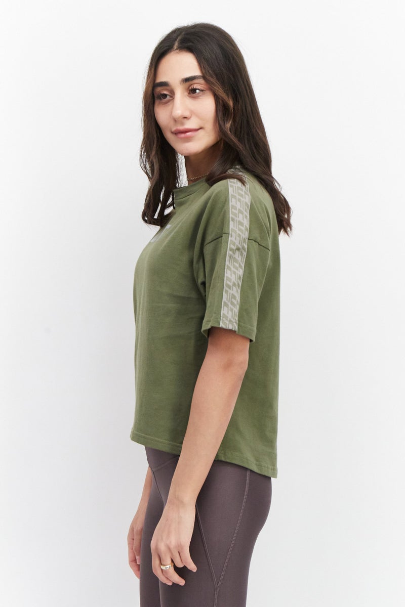 Ufc Women Sportswear Fit Brand Logo Training T Shirt, Sage Green - Image 2