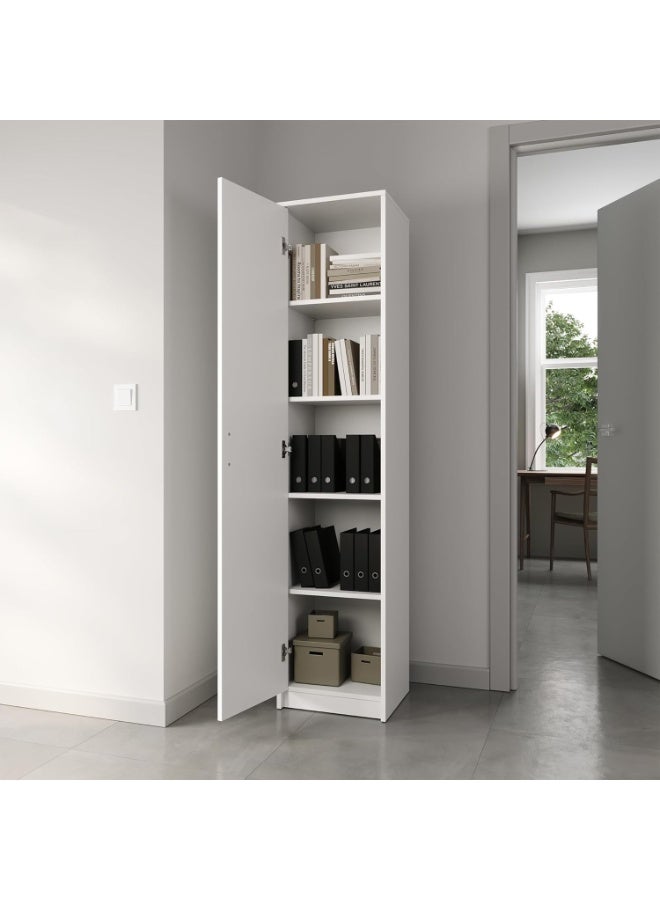 Modern Home Multi-Purpose Cabinet, 180 cm Long and 40 cm High, with Narrow Shelves for Organizing Files and a White Door, Suitable for Any Modern Home - Image 2