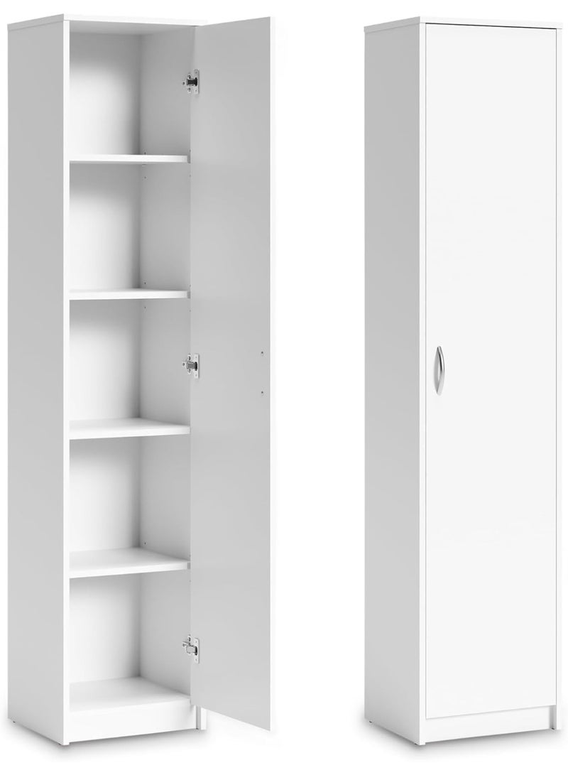 Modern Home Multi-Purpose Cabinet, 180 cm Long and 40 cm High, with Narrow Shelves for Organizing Files and a White Door, Suitable for Any Modern Home - Image 1