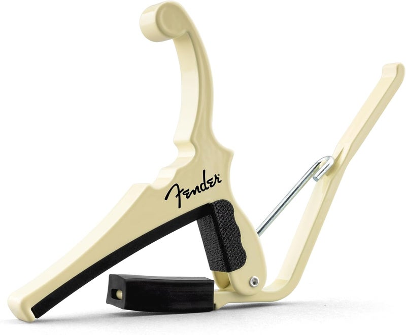Kyser Musical Products Fender X Quick-Change Electric Guitar Capo, KGEFOWA, Olympic White - For Electric Guitars, Collaboration with Fender, Made in USA, Quality, Strong, Lightweight, Quick - Image 2