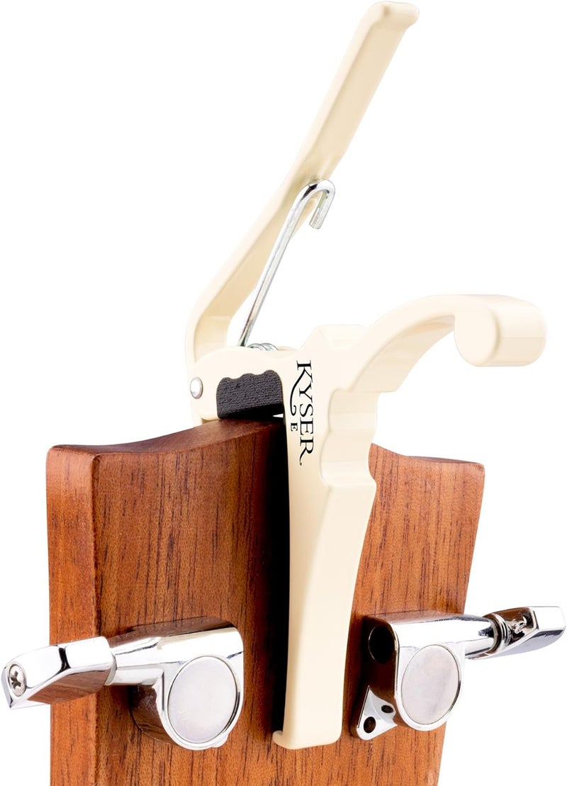 Kyser Musical Products Fender X Quick-Change Electric Guitar Capo, KGEFOWA, Olympic White - For Electric Guitars, Collaboration with Fender, Made in USA, Quality, Strong, Lightweight, Quick - Image 3
