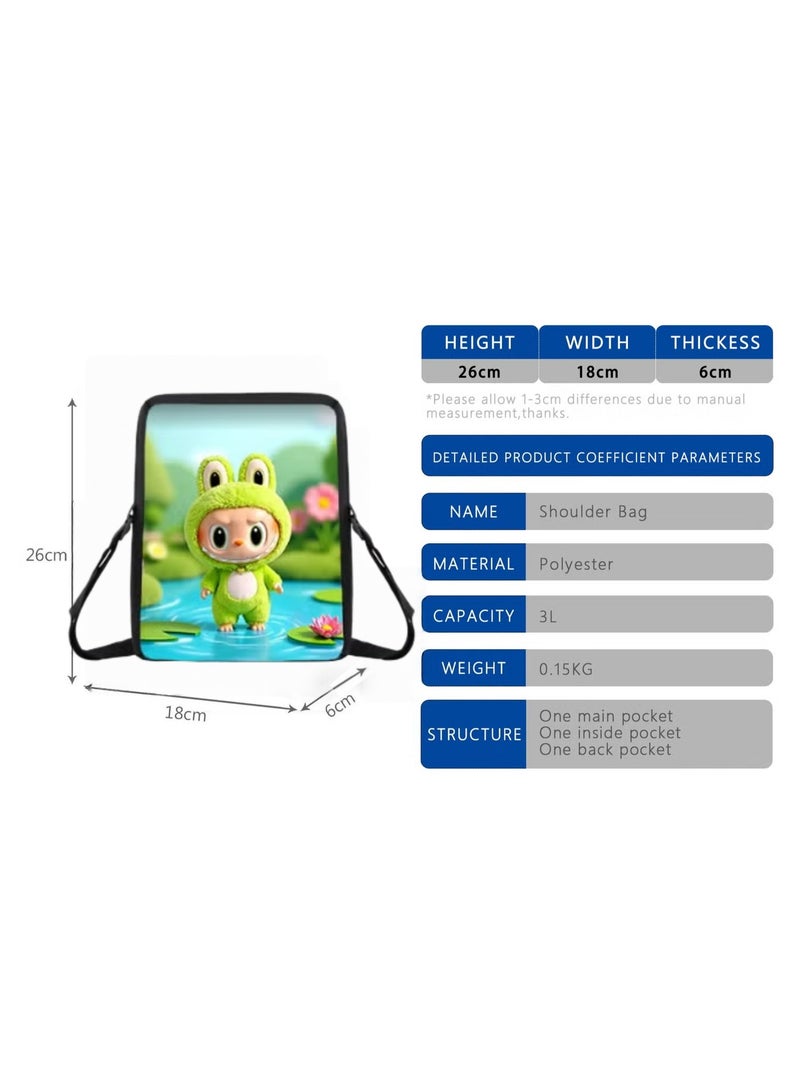 LABUBU Lightweight Primary School Bag Labubu Cute Printed Cartoon Anime Children's Backpack 42*29*16CM+Lunch Bag 26*18*6CM+Pen Bag 11*22*2.5CM - Image 3
