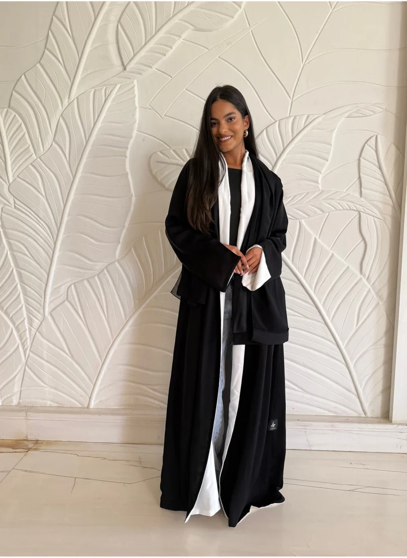 JAMEELA Reversible Two-Tone Abaya