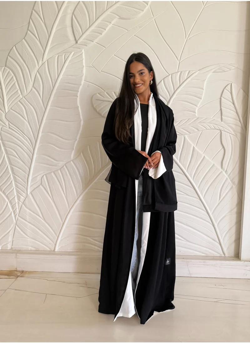 JAMEELA Reversible Two-Tone Abaya