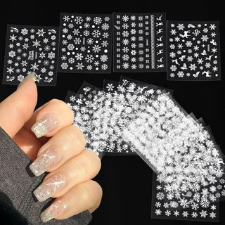 30Sheets Christmas Snowflakes Nail Art Stickers Decals for Kit with White Snowflake Glitter Design 3D Self Adhesive Nail Art Supplies Sticker Winter Xmas Nail Art Decoration Snow Manicure for New Year - pzsku/ZE2A944757980AF7CE7F8Z/45/_/1744137370/43433d88-c218-455c-8945-c7681676f822