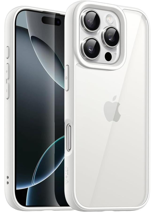 Jetech Case For Iphone 16 Pro Max 6.9 Inch Shockproof Phone Bumper Cover Solid Color Matte Tpu Frame Anti Scratch Clear Back White - Image 1