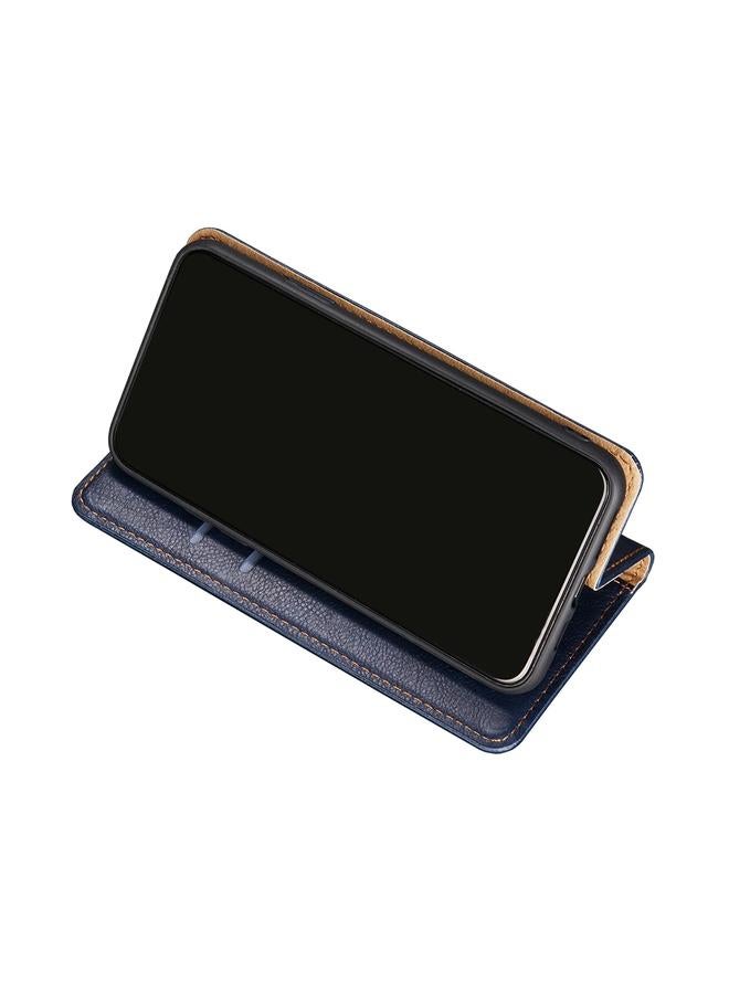 زبون جراب لهاتف iPhone 13 Pro Max مصنوع من جلد البولي يوريثان الحراري اللامع بلون سادة مع حامل وفتحة للبطاقات ومحفظة. - Image 5