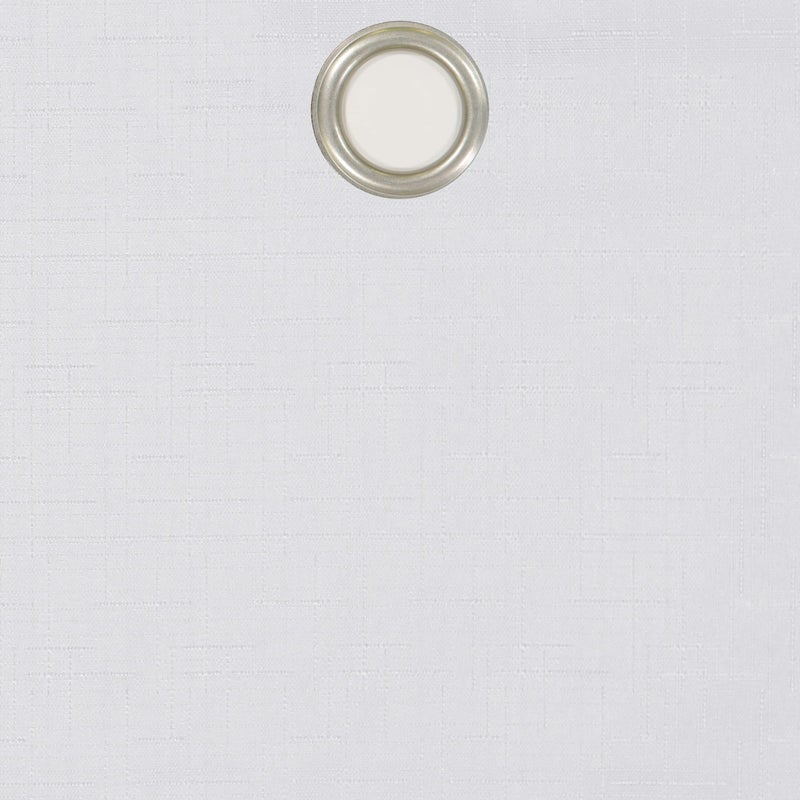 إكليبس Eclipse Kendall Solid Solid Scenout Blackout Thermal Lining Lining Grommet Startain لغرفة النوم (لوحة واحدة) 42 في × 54 باللون الأبيض - Image 4