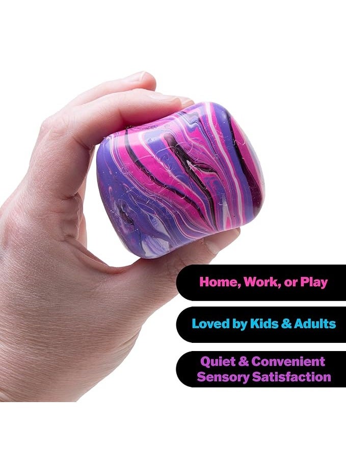 NeeDoh Nice Cube Swirl - Schylling Sensory Toy with a Super Solid Squish - Unique, Swirling Color Blend - Ages 3 and Up (Purple) - Image 4