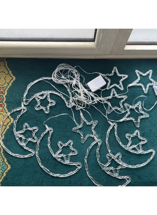 Ramadan decorative light curtain – crescent shape design, 3 meters long - Image 2
