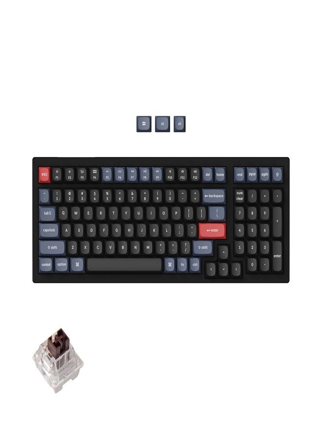 Keychron K4 Pro Custom Mechanical Keyboard with Hot-Swappable K Pro Brown Switch, QMK/VIA Programmable Macro Wireless Bluetooth/Wired USB Keyboard White LED Backlit for Mac Windows Linux - Image 1