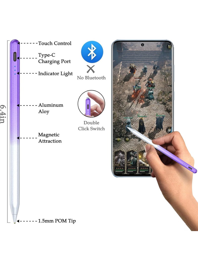 قلم لمس ذكي عالمي للشاشات اللمسية، متوافق مع أجهزة iOS وAndroid للكتابة والرسم وتدوين الملاحظات - Image 5