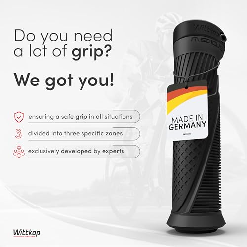 Wittkop 2K Bike Grips - German Engineering for Optimal Performance, Weather Resistant Handlebar Grips for Comfort and Style - Image 2