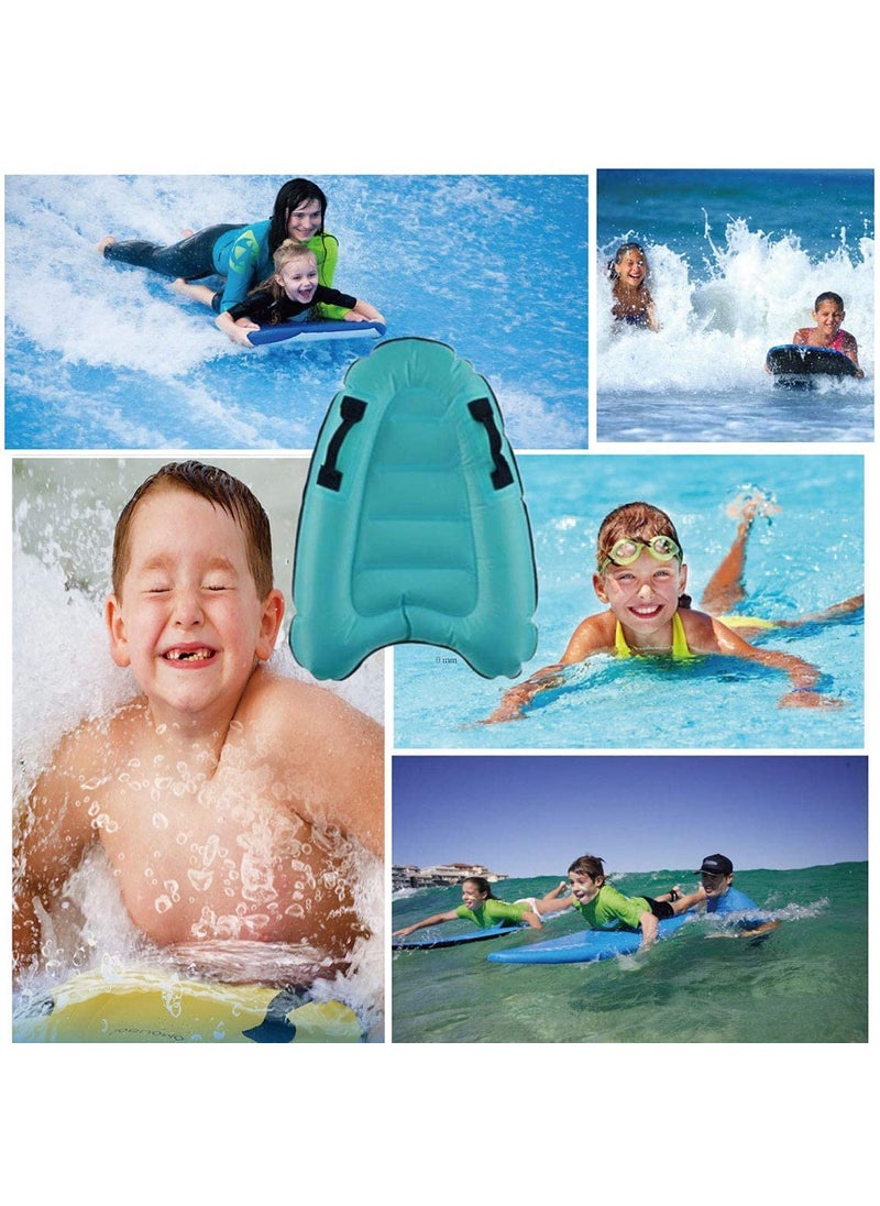 trivamo Inflatable Surf Body Board with Handles, Lightweight Swimming Floating Surfboard Aid Mat Learn to Swim, Beach Safety Theme Surfing Swimming Summer Water Fun Toy for Both Kids and Adult  - Image 2