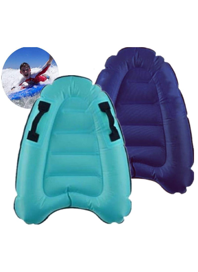 trivamo Inflatable Surf Body Board with Handles, Lightweight Swimming Floating Surfboard Aid Mat Learn to Swim, Beach Safety Theme Surfing Swimming Summer Water Fun Toy for Both Kids and Adult  - Image 1