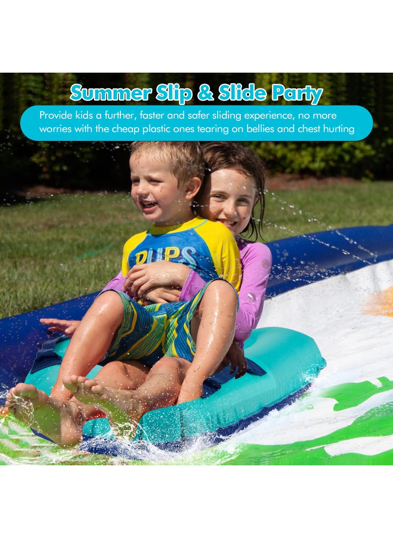trivamo Inflatable Surf Body Board with Handles, Lightweight Swimming Floating Surfboard Aid Mat Learn to Swim, Beach Safety Theme Surfing Swimming Summer Water Fun Toy for Both Kids and Adult  - Image 4