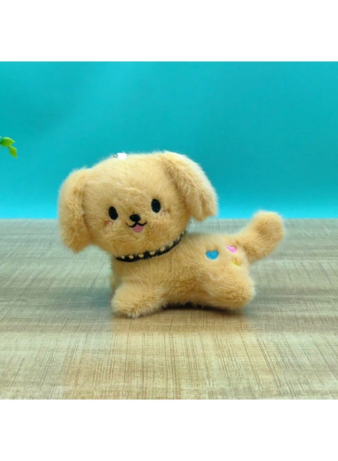Cute Tilted Head Puppy Pendant Plush Toy Internet Celebrity Doll Cartoon School Bag Pendant Keychain Doll Doll
