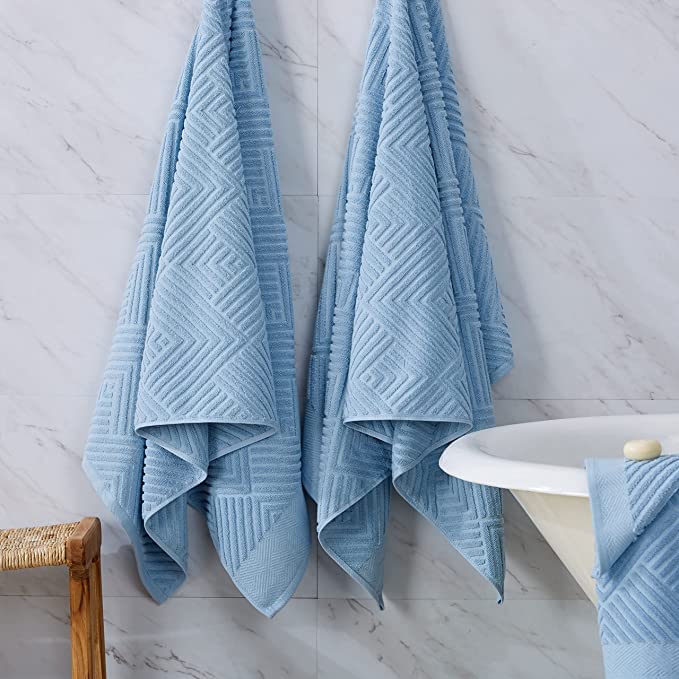 Simpli-Magic 100% Cotton Soft Bath Towels Set | Quick Dry and Highly Absorbent  Textured Bath Towels 27"" x 54"" (4 Pack) - Image 3