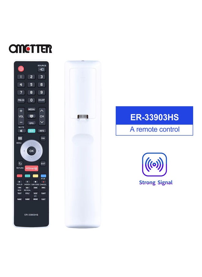 OMETTER - Remote Control ER-33903 ER-33903HS for Hisense LCD Smart TV 55K600XWSEU3D LTDN55K600XWSEU3D LHD32K360WSEU LTDN39K360WSGEU LTD - Image 1