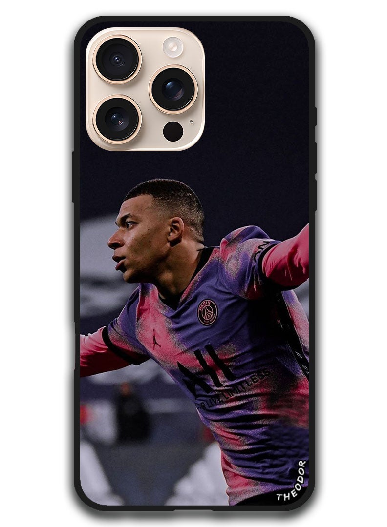 Theodor Protective Case Anti Scratch Shock Proof Bumper Cover For iPhone 16 Pro (6.3)-inch Mbappe 3 - Image 1