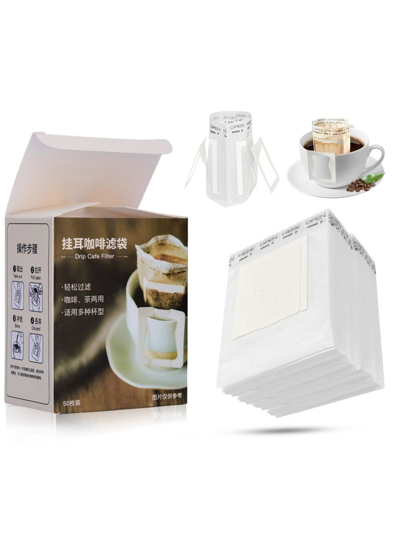 OMRAN CART Omran Cart Drip coffee combo 300ml Ceramic cup + 50Pcs Hanging cup filter Portable Hanging Ear Drip Coffee Bag Disposable Perfect for Travel, Camping, Home, Office  - Image 2