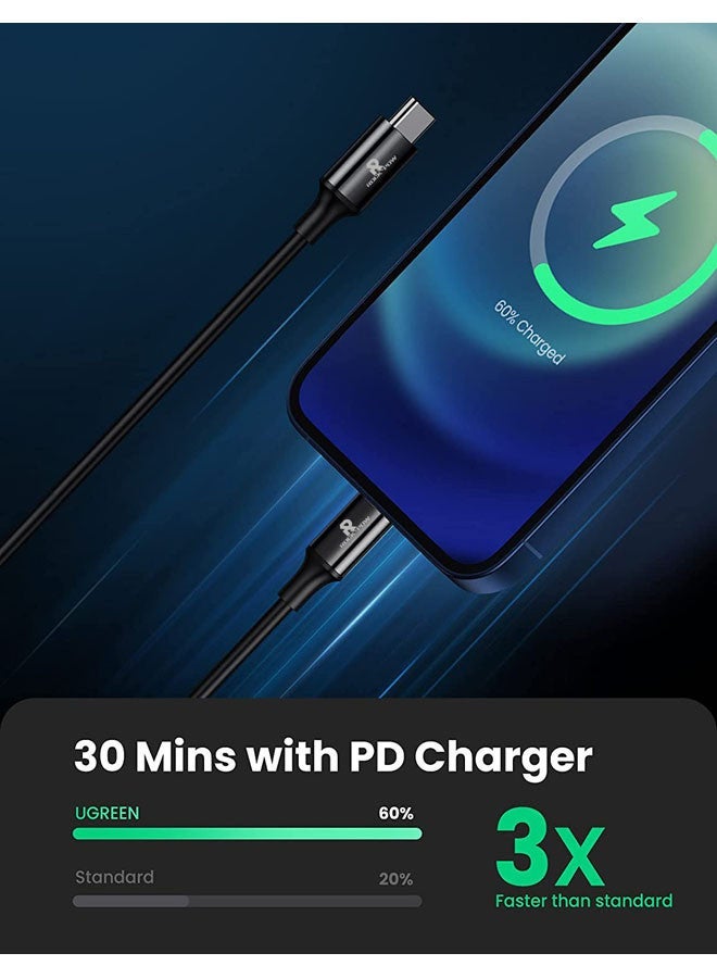 Captaintech 20W Fast Charger USB-C to Lightning Charging Cable (Apple MFi Certified)1m for iPhone 14 13 13 Pro 12 Pro Max 12 11 X XS XR 8 Plus, AirPods Pro Black - Image 3