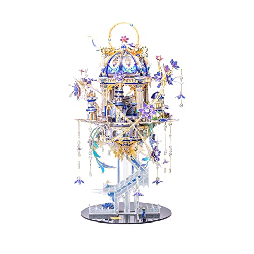 MU 3D Metal Puzzle for Adult Romeo and Juliet with Lighting Musix Box Set, Elf Palace Model Kits Miniature Building, Role-Playing Brain Teaser Love Gift Home Decor, 331pcs - Image 1