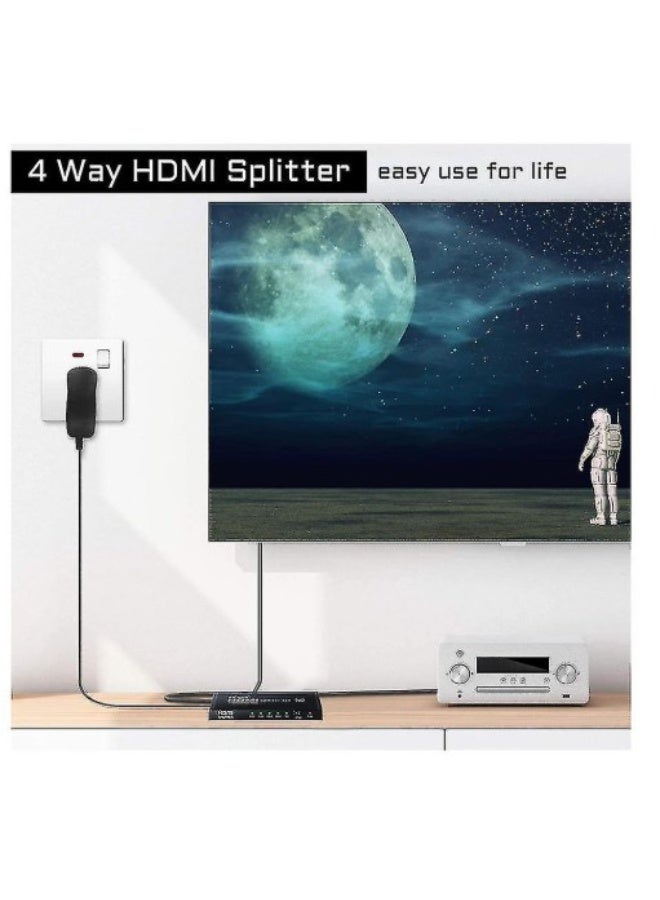 Terabyte 1x4 HDMI Splitter 4K UHD – 1 Input to 4 Outputs  Supports 4K @ 30Hz HDCP Compatible  Plug & Play - Image 2