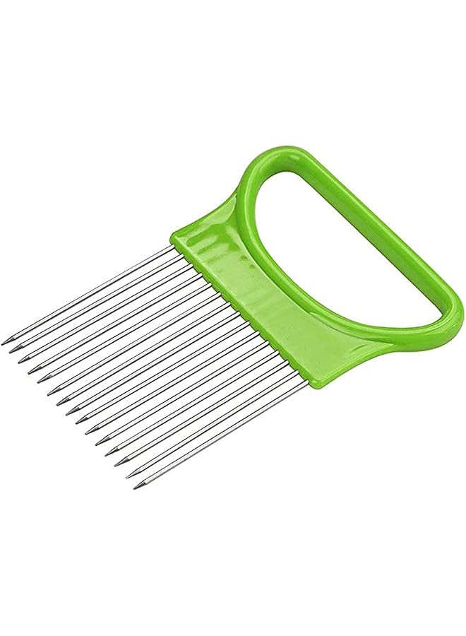 كاست ويف مجموعة أدوات تقطيع المطبخ، قطاعة خضراوات آمنة مع حامل وشوكة للطماطم والبصل والمزيد من ملحقات أدوات المطبخ الأساسية - Image 5