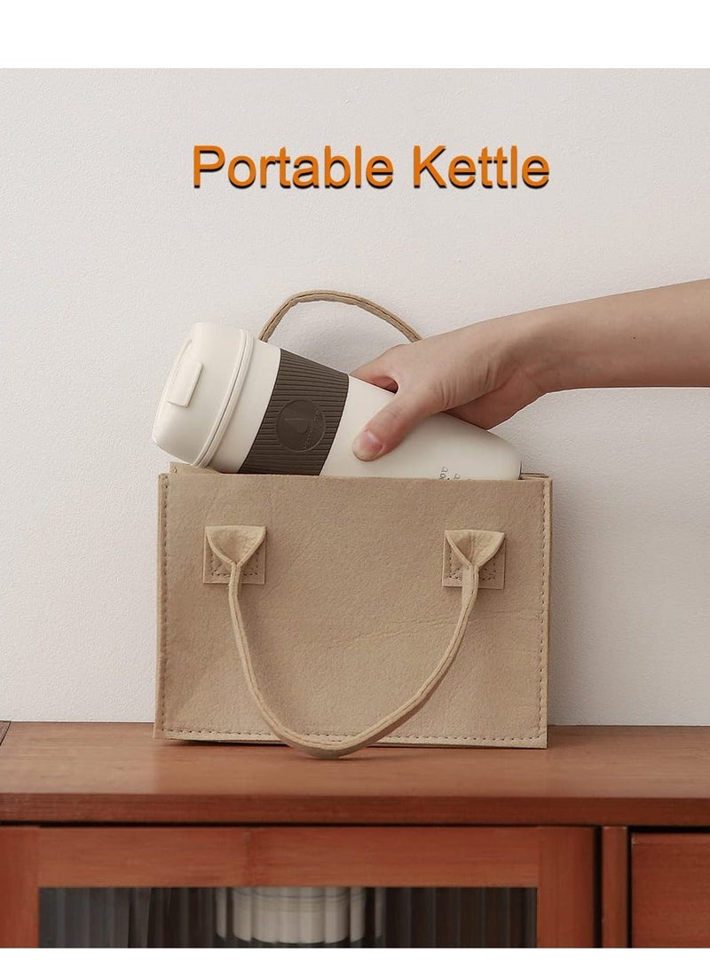 SYOSI Portable Travel Heating Mug, Mini Electric Cup, 55℃ / 80℃ / 100℃ Optional, 304 Stainless Steel Liner Kettle, 12 Hours Insulation Function, 300W 350 ml Fashion Electric Thermos, Automatic Shut-Off - Image 4