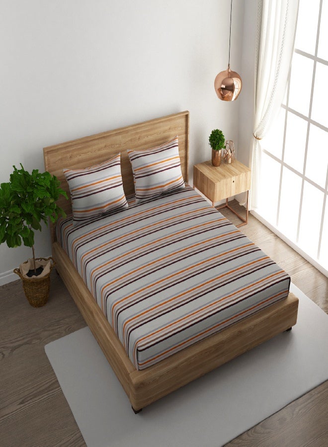 RISHAHOME 3-Piece 180 TC Printed Cotton Bedsheet Set Queen Size – Premium Collection with 2 pillow cover - Image 1