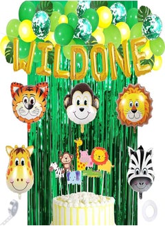 Wild One Birthday Decoration, Safari Baby First Birthday Decor Kit, Jungle 1st Birthday Party Balloon Set with Palm Leaves Latex Balloons Forest Animal Set for Baby Toddler Birthday - pzsku/ZE2AA1984088C4C70C8B4Z/45/_/1718137252/21aa6a7a-ff9d-4f44-8c6e-426f7e84ad5b