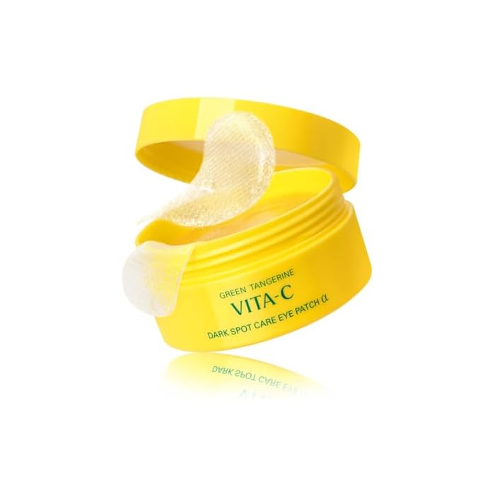GOODAL Green Tangerine Vitamin C Eye Patches ALPHA – 25% Thicker Hydrogel Under Eye Patches for Puffy Eyes & Dark Circles, Korean Skincare, Radiant Glass Skin Look (60 Patches)