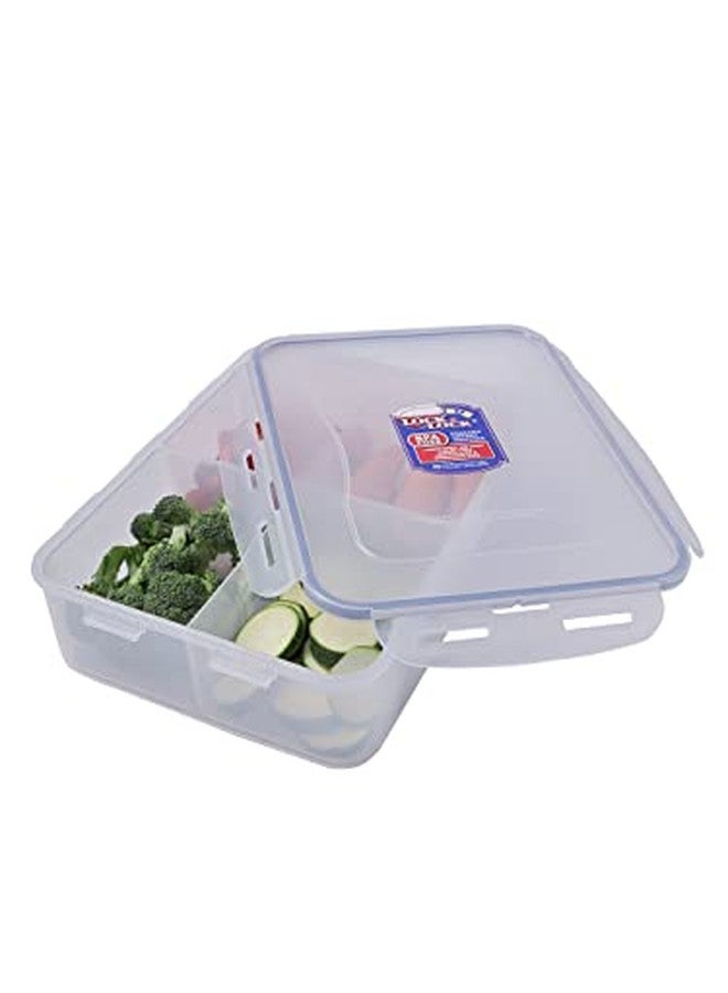 LocknLock LOCK & LOCK Rectangular Food Container with Divider, Short, 16.2-Cup, 131-Fluid Ounces - Image 4