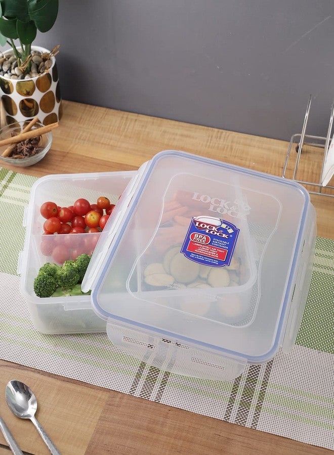 LocknLock LOCK & LOCK Rectangular Food Container with Divider, Short, 16.2-Cup, 131-Fluid Ounces - Image 2