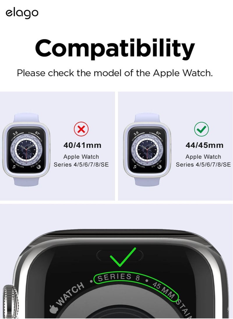Elago Duo for Apple Watch Series 8/7 (45mm), Series 6/SE/5/4 (44mm) Cover Case - Clear Purple  - Image 2