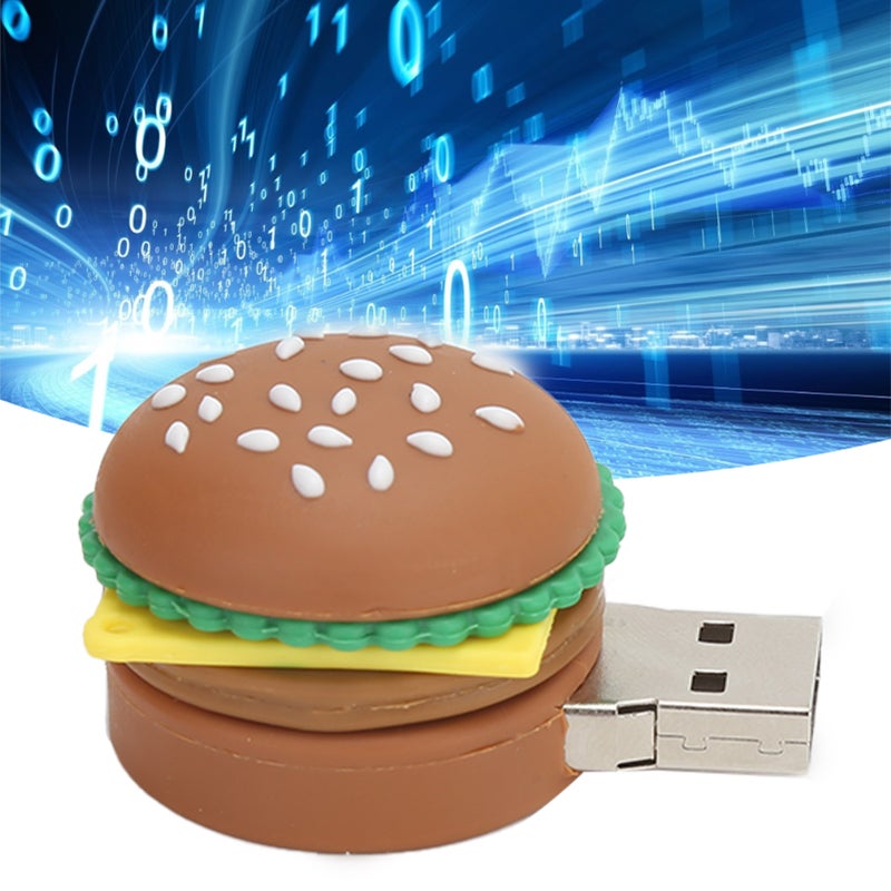USB 2.0 Flash Drive Hamburger Shape Memory Stick 3D Cartoon Design Cute for Notebook Tablet16GB - Image 2