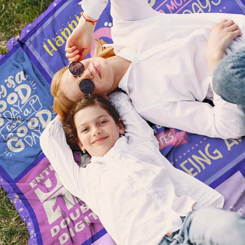 Yufrtck 10 Year Old Girl Birthday Gifts, 10th Birthday Gift for Girls, Gifts for 10 Year Old Girl, Double Digits Bday Throw Blanket 60"x 50", Girls 10 Yr Old Gift Ideas, 10th Bday Decorations - Image 3