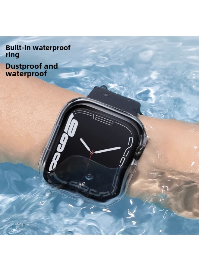 For Apple Watch S10 Waterproof Case Iwatch S7/8/9 Case Film All-in-one 360 Watch Protective Case - Image 4