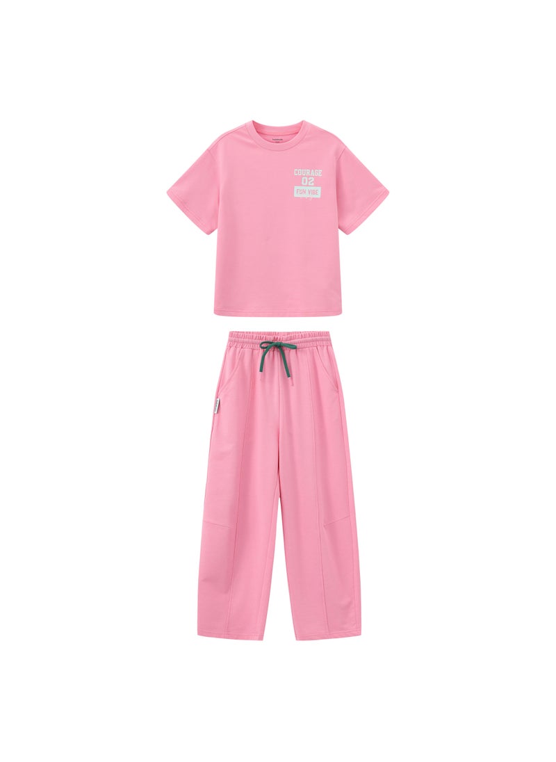 Balabala Kids Unisex Knitted short-sleeved set - Image 1
