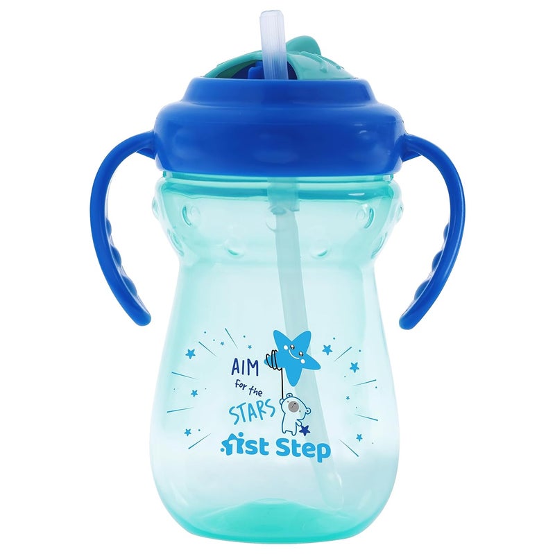 1ST STEP BPA Free Straw Sipper Cup with Twin Handle (Mint Green) - Image 1